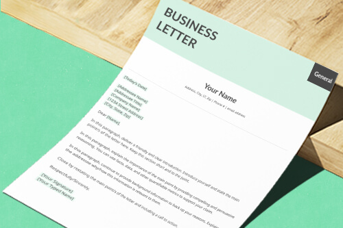 how to write a business letter on letterhead