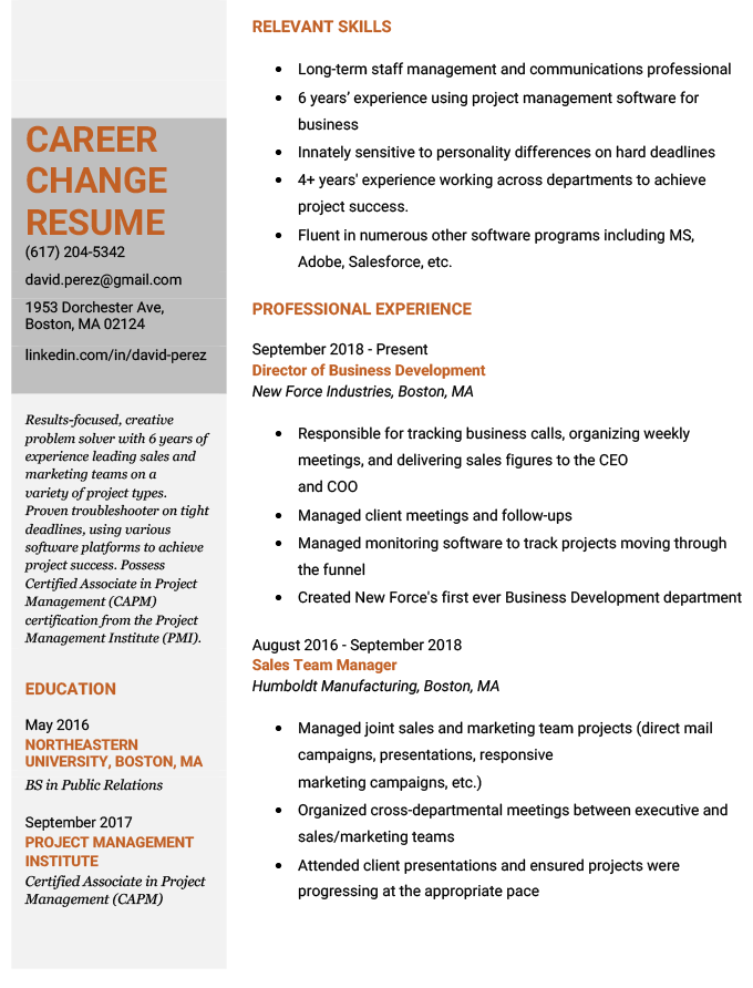 How to Write a Career Change Resume (3+ Examples)