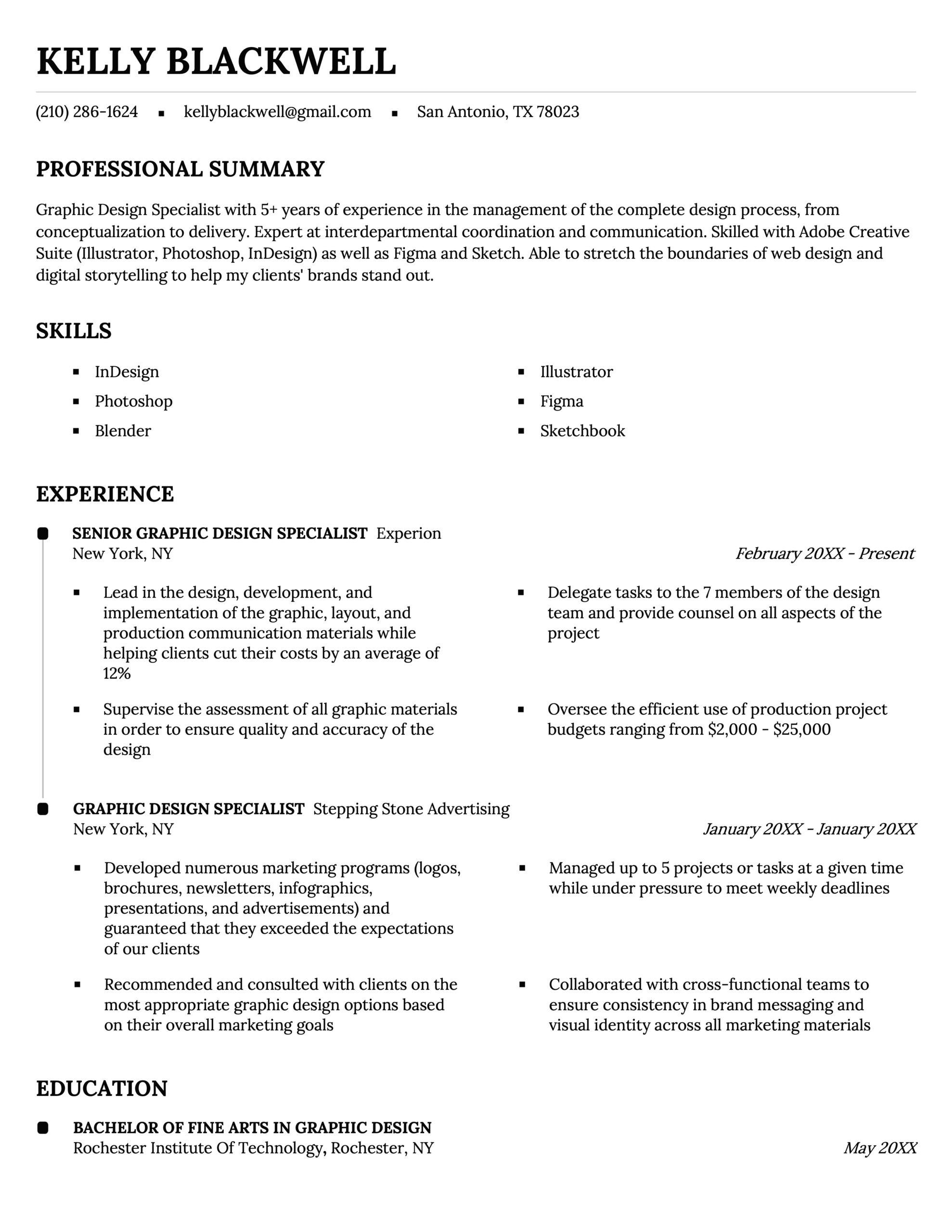 Teen Resume Examples amp Writing - Classic Resume Template Scaled