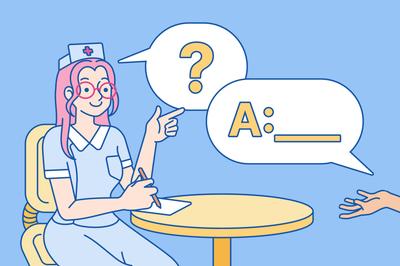 A nurse interviewing a CNA candidate.