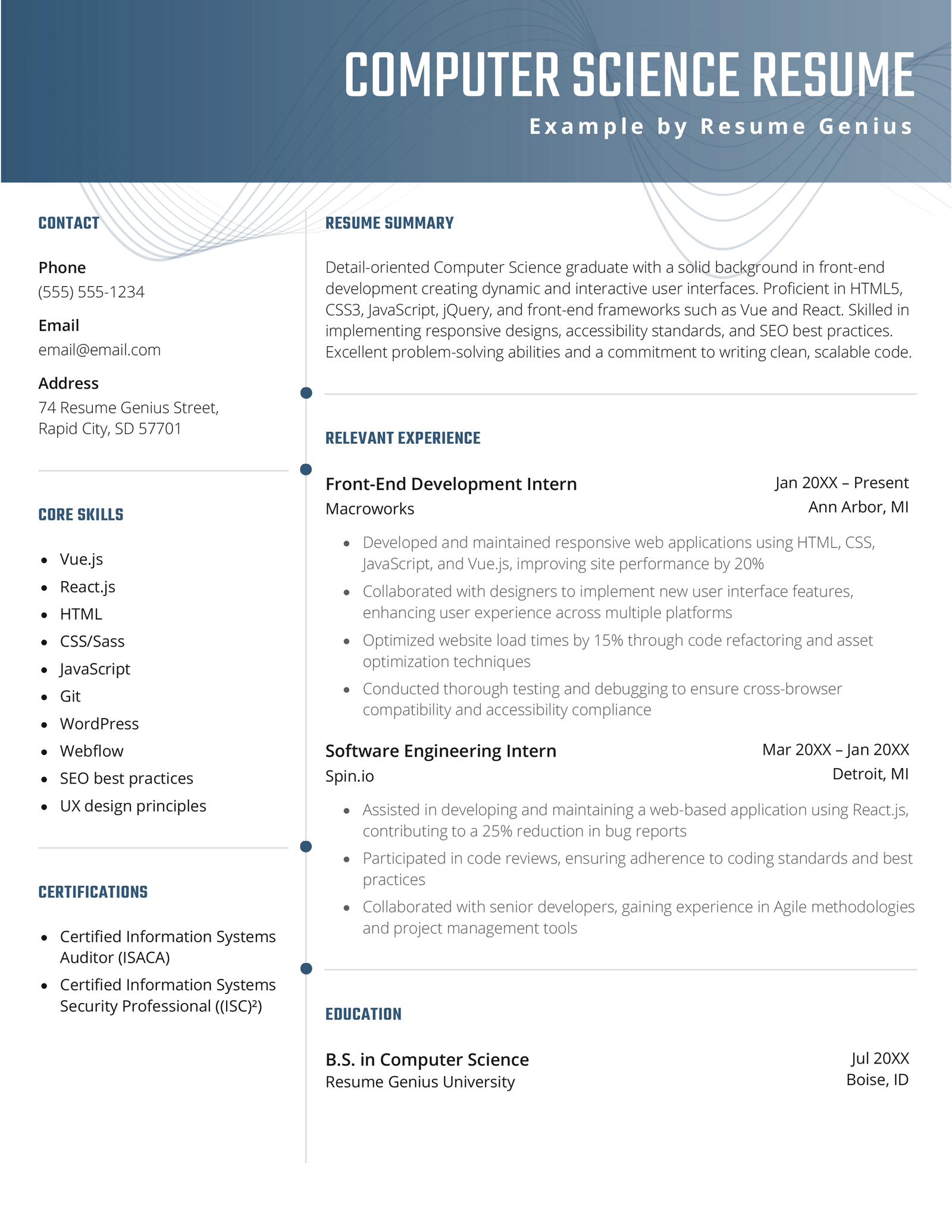 Computer Science Resume