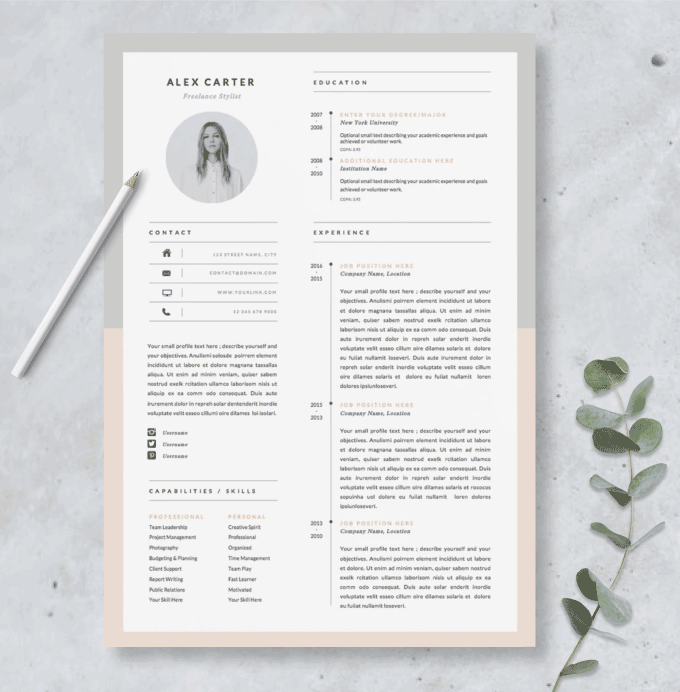 creative resume design inspiration