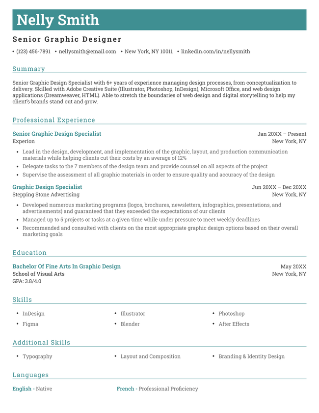 connery-resume-builder-template-common-teal