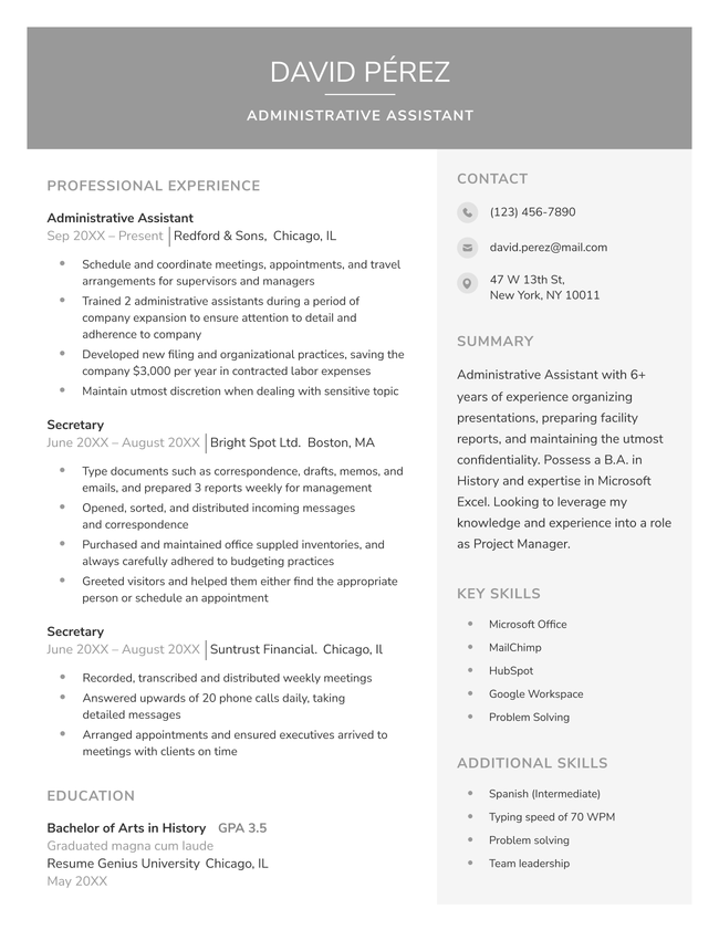 The Corporate PDF resume template in black.