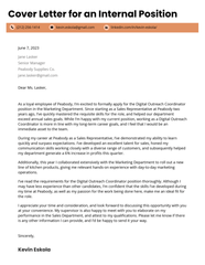 Internal Cover Letter Examples