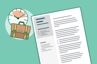 A graphic of a cover letter for a part time job.