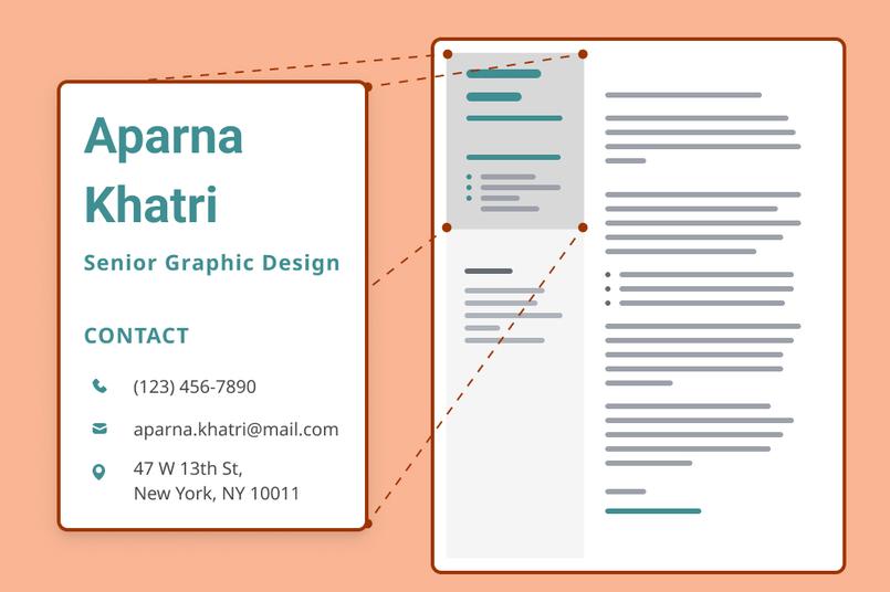 A graphic of the header section of a cover letter.