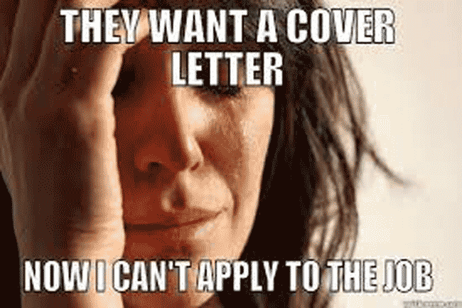 Woman crying: "they want a cover letter... Now I can't apply to the job."