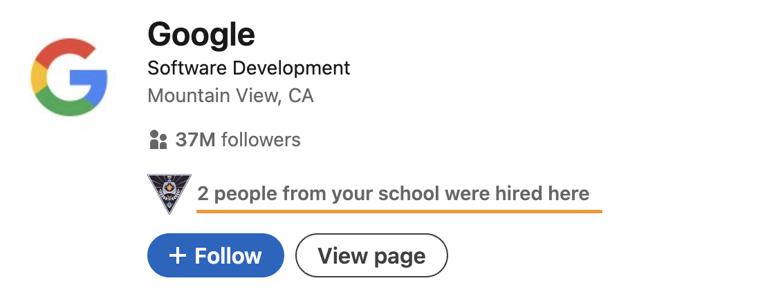 Cover letter referrral: LinkedIn tells you if any alumni work at a company. 