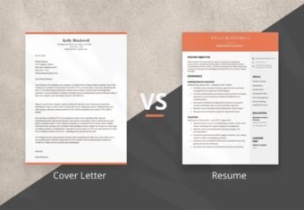 An image showing a cover letter vs a resume
