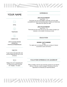 25 Free Resume Templates for Microsoft - Creative Resume Template Ms Word 232x300 