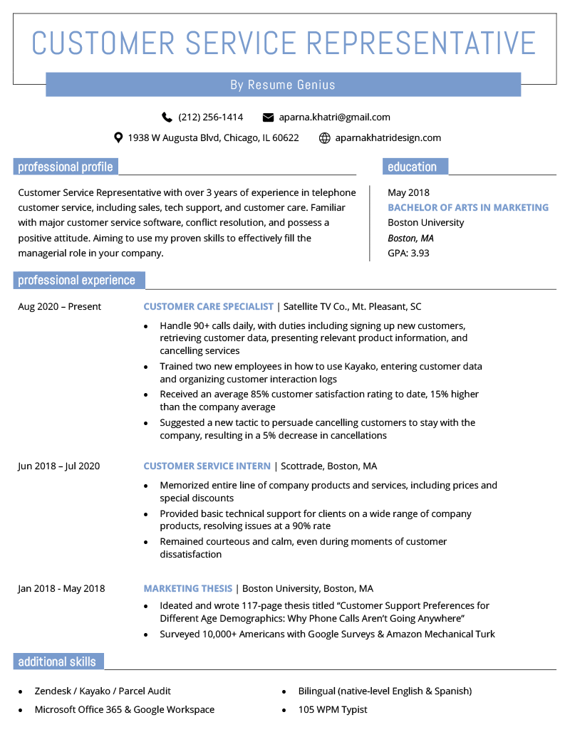 Customer Service Resume Examples & How to Write Yours in 2022