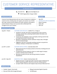 Resume Objective Examples For Customer Service