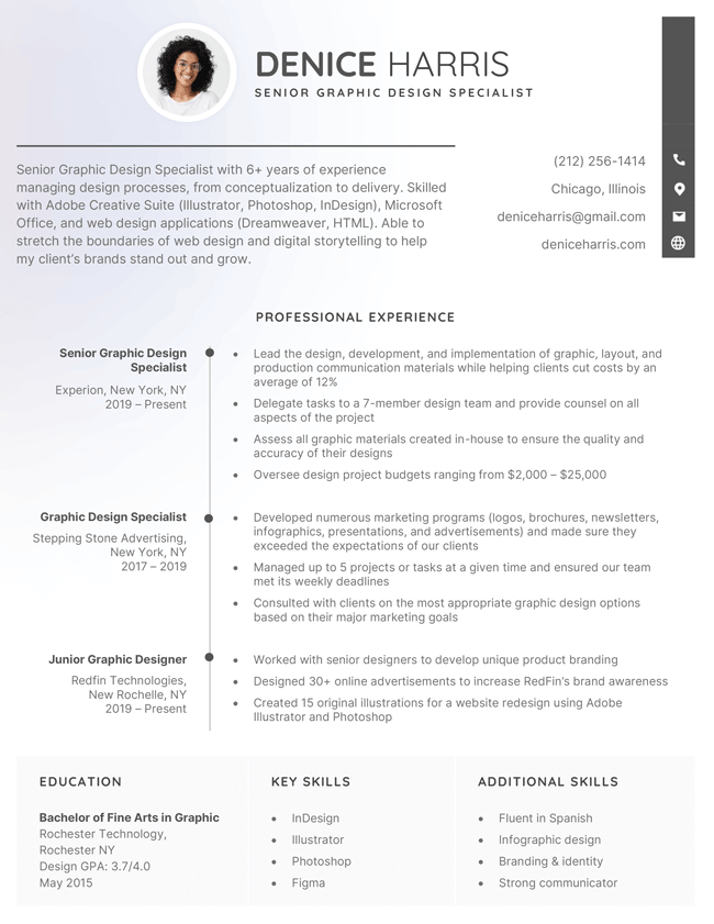 The "Cute" photo resume template in black, featuring a subtle background blur