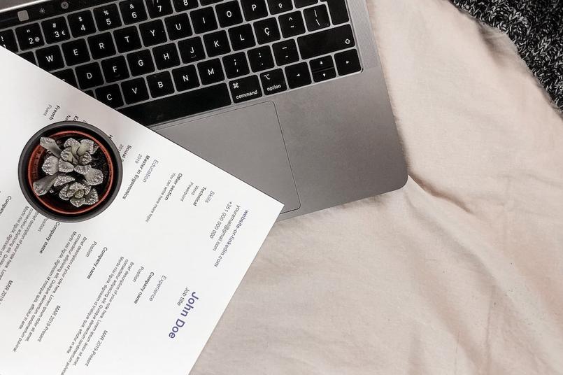 A CV and a laptop.