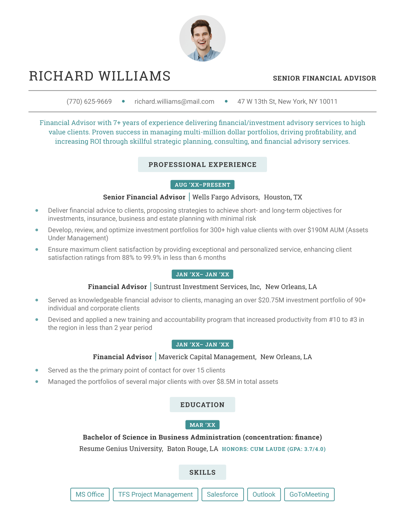 Elegant Resume Green