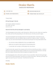 Emory CV cover letter template, orange color