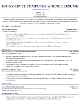 8 Computer Science Resume Examples & Writing Guide for 2024