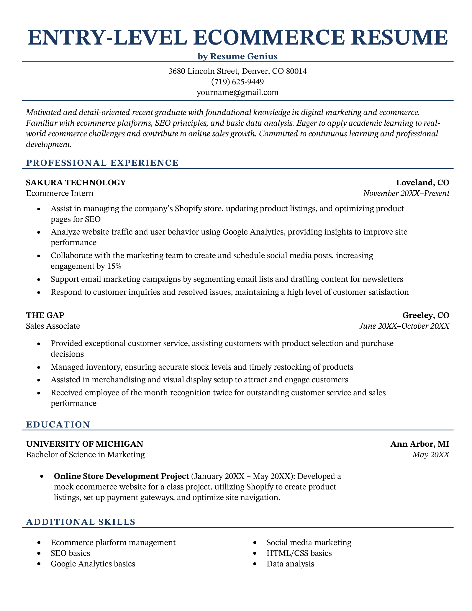 Ecommerce Resume Examples and Writing Tips for 2024