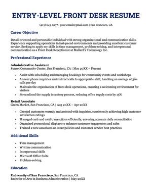 Receptionist Skills List Resume