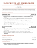 An example resume for an entry-level vet tech.
