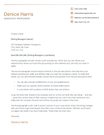 European CV cover letter template, orange color
