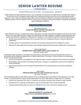 A senior lawyer resume example.