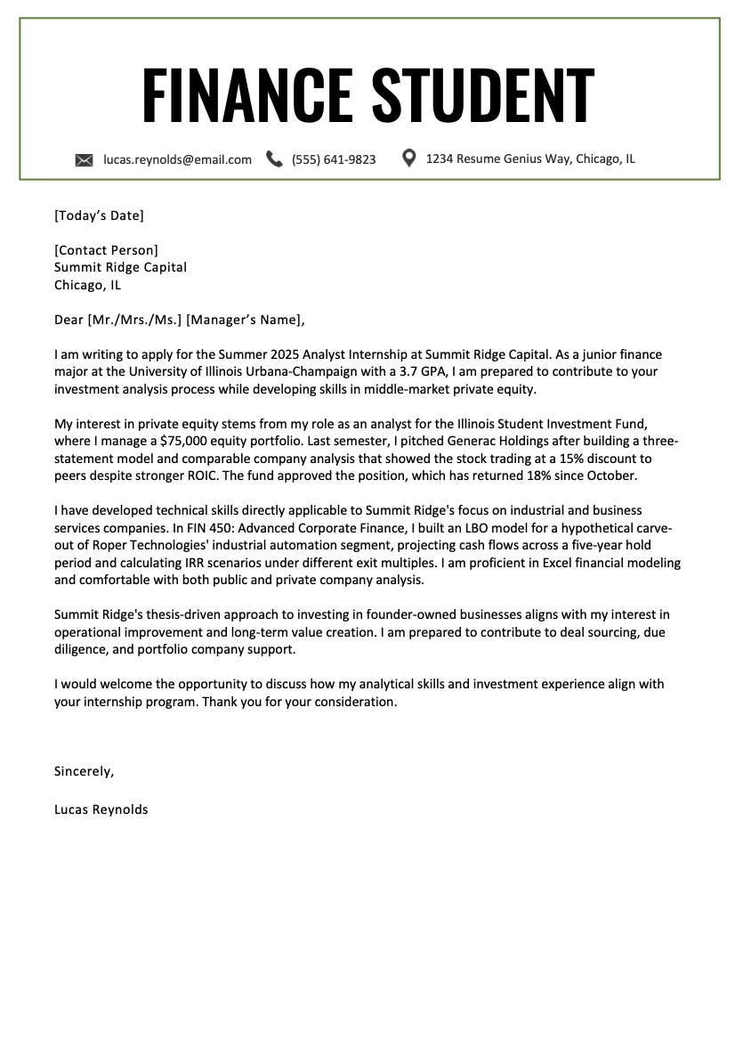 12 College Student Cover Letter Samples \u0026 Guide, image size:826x1169