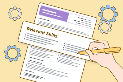 An image highlighting the skills section of a functional resume.