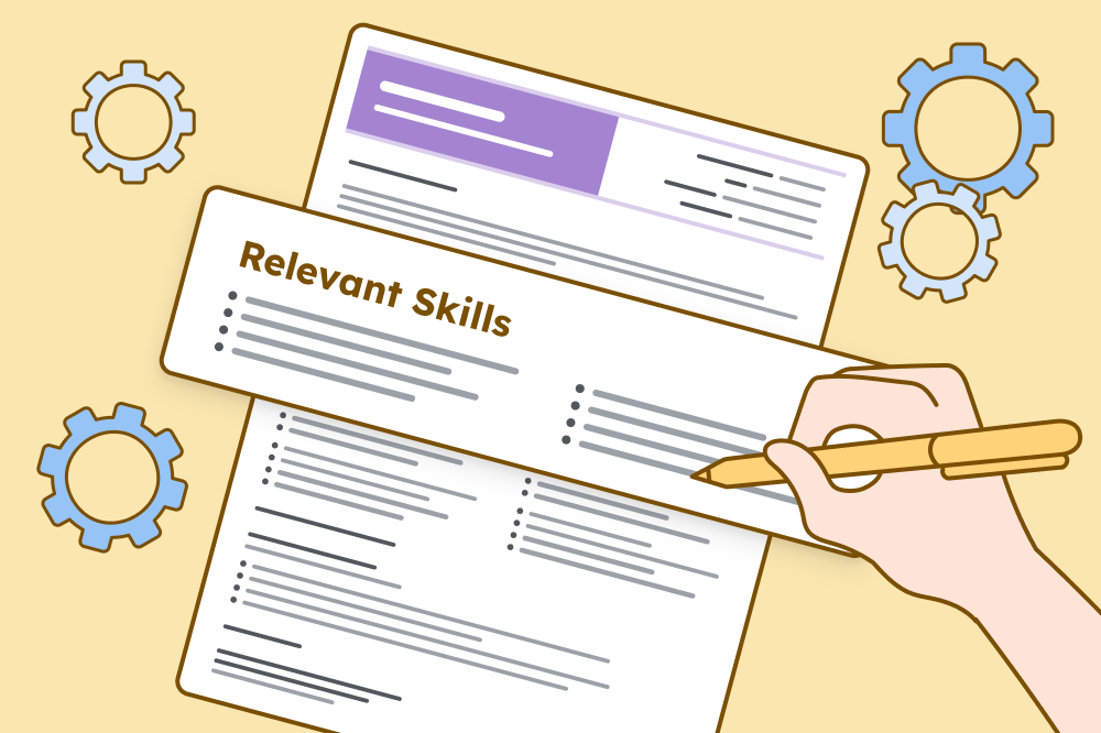 An image highlighting the skills section of a functional resume.