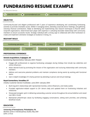 Fundraising Resume Example Template 18 Skills To List