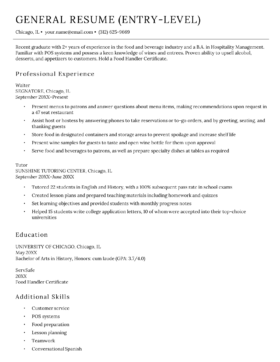 General Resume Examples, Templates & Guide