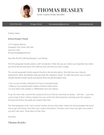 The Great photo cover letter template in black