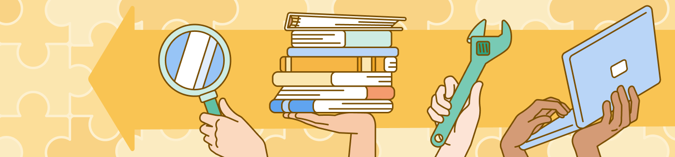 A banner image showing different categories of hard skills.