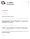The Headshot photo cover letter template in violet-blue