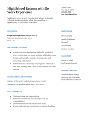 Student Resume Examples No Experience