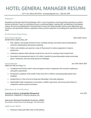 Hotel General Manager Resume Sample 20 Skills To List