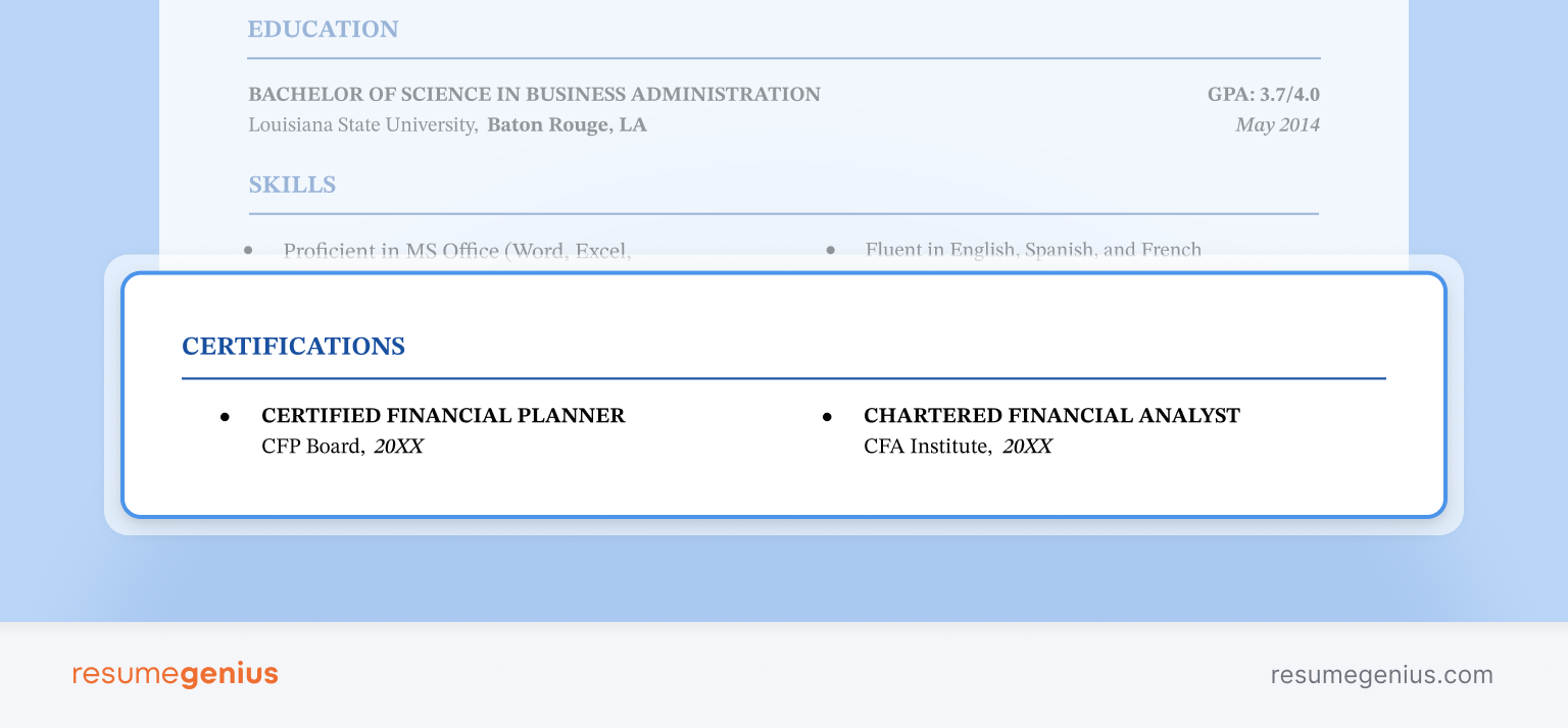 An example showing how to write a cv hobbies section