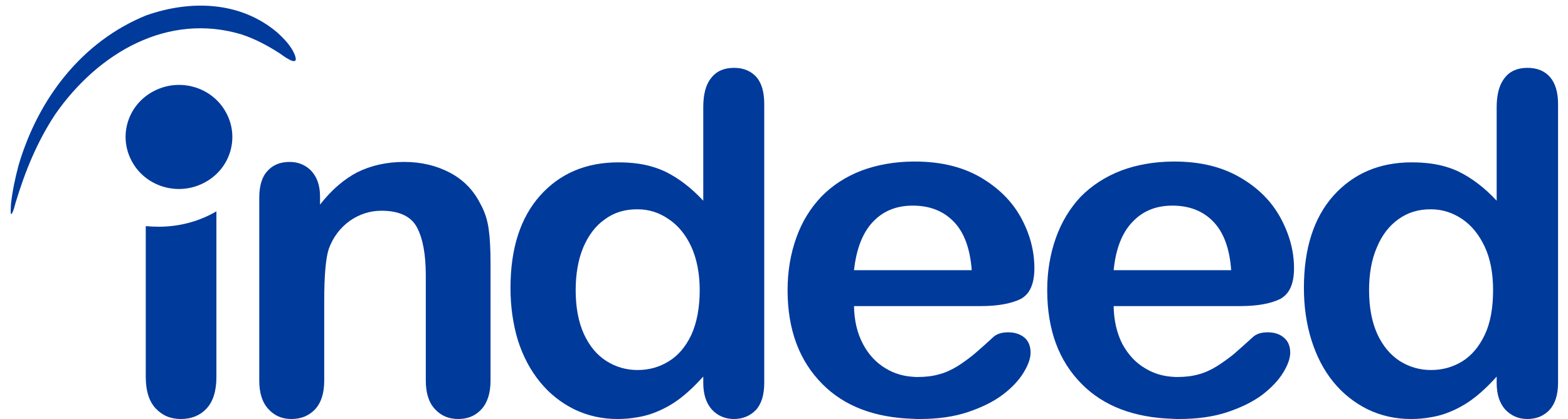 An image of Indeed's logo, a website that provides one of the top resume writing services