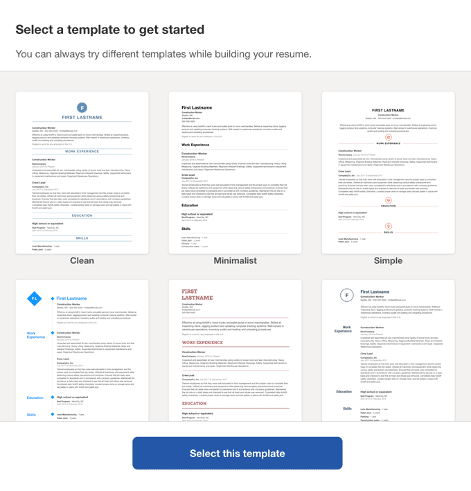 Picture of the Indeed resume builder templates for the indeed resume review.