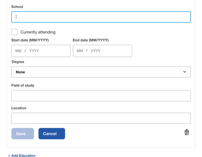 Image of the simple formatting for the Indeed resume review.