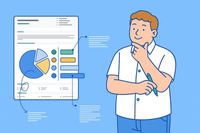 A person looking at an infographic resume.