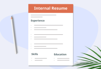 Resume for an internal position.