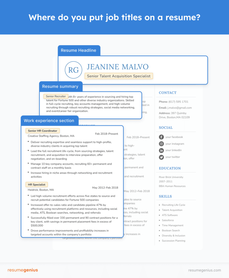 List of 380 Job Titles for Your - Job Titles For Resume Infographic 768x935