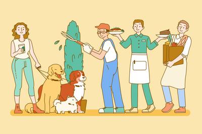 A graphic showing teens doing different jobs.