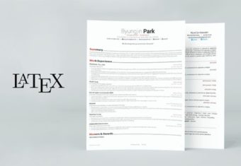 Latex resume template hero concept, Latex editor used for creating resumes