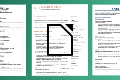 A preview of several templates that are compatible with LibreOffice against a green gradient background