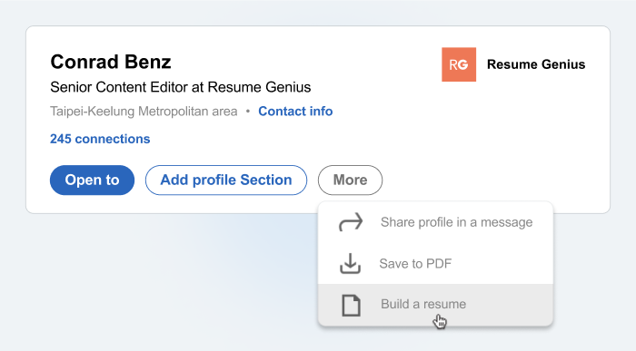 linkedin build resume faq