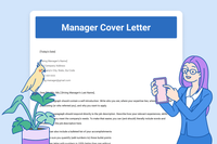 Picture of a cover letter for a manager position.