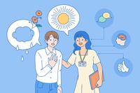 A hiring manager speaking to a job seeker about mental health topics